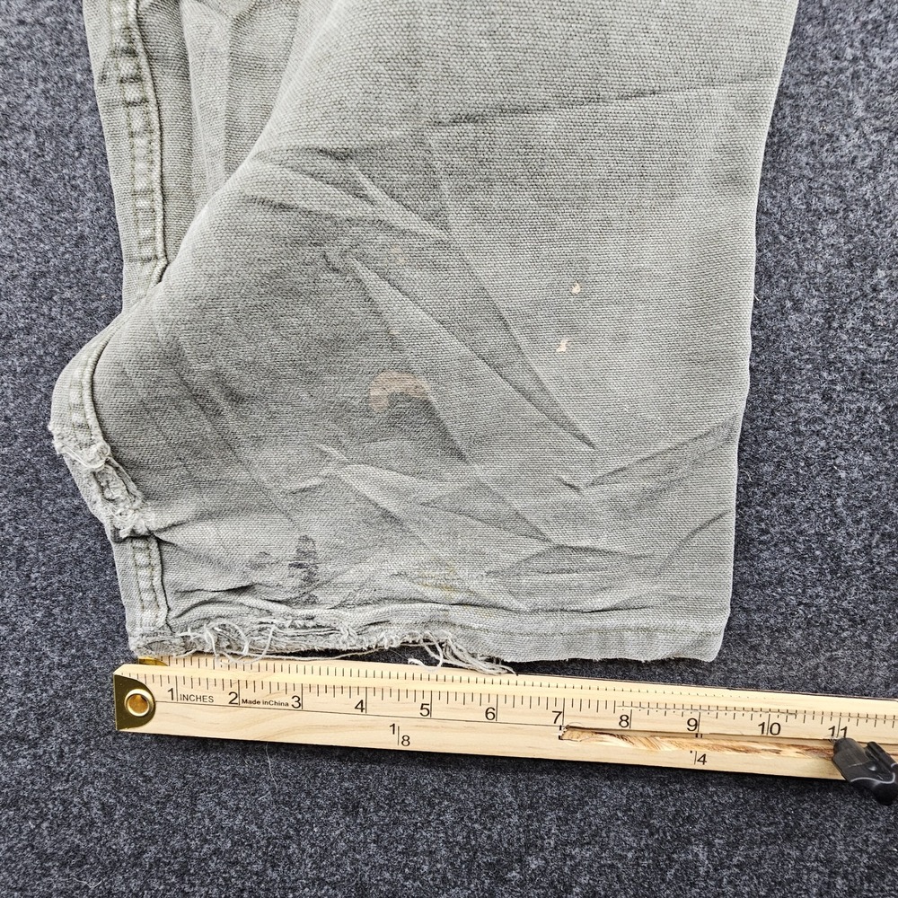 Paint Splattered Faded Green Carhartt Carpenter work pants B11 MOS 32x30 Men's - Picture 6 of 14